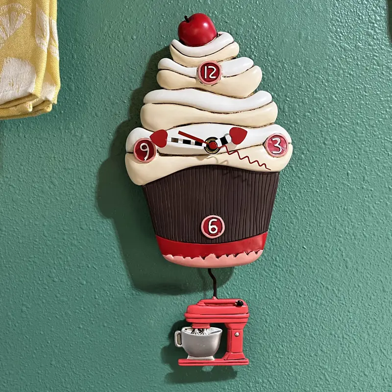 Allen Design Mixer-Pendulum Cupcake Wall Clock 1