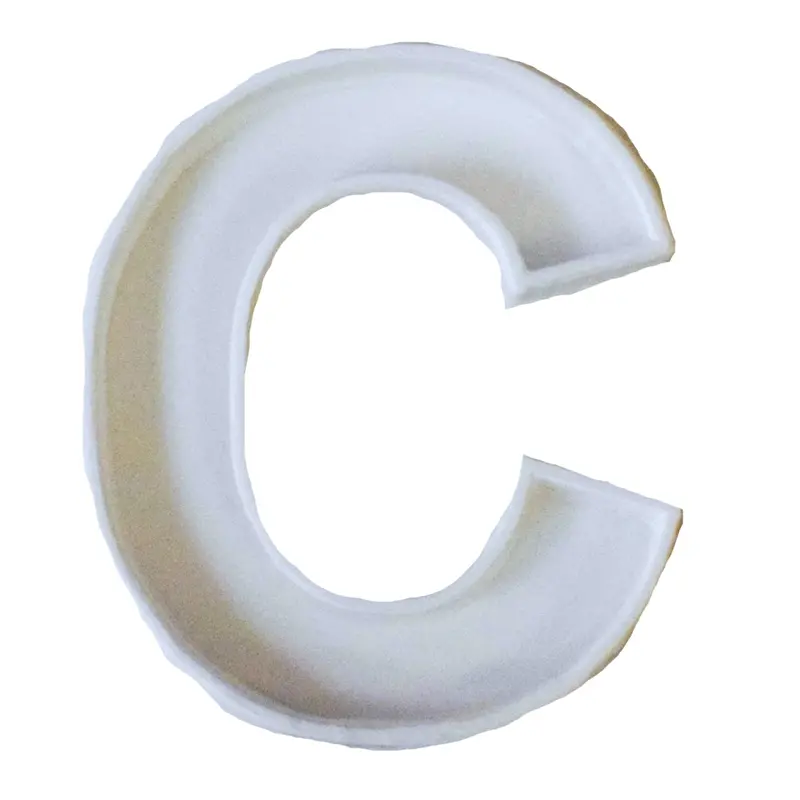 Alphabet Letter C Fondant Cutter – 6 Smooth-Edge Cupcake Toppers, 1.75" Size, Usa-Made Fd107C 1