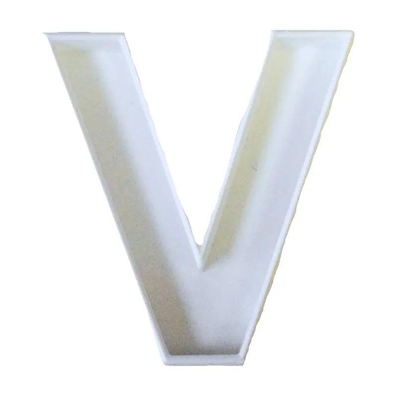 Alphabet Letter V Fondant Cutter – 6 Angular Cupcake Toppers, 1.75" Size, Usa-Crafted Fd107V 1