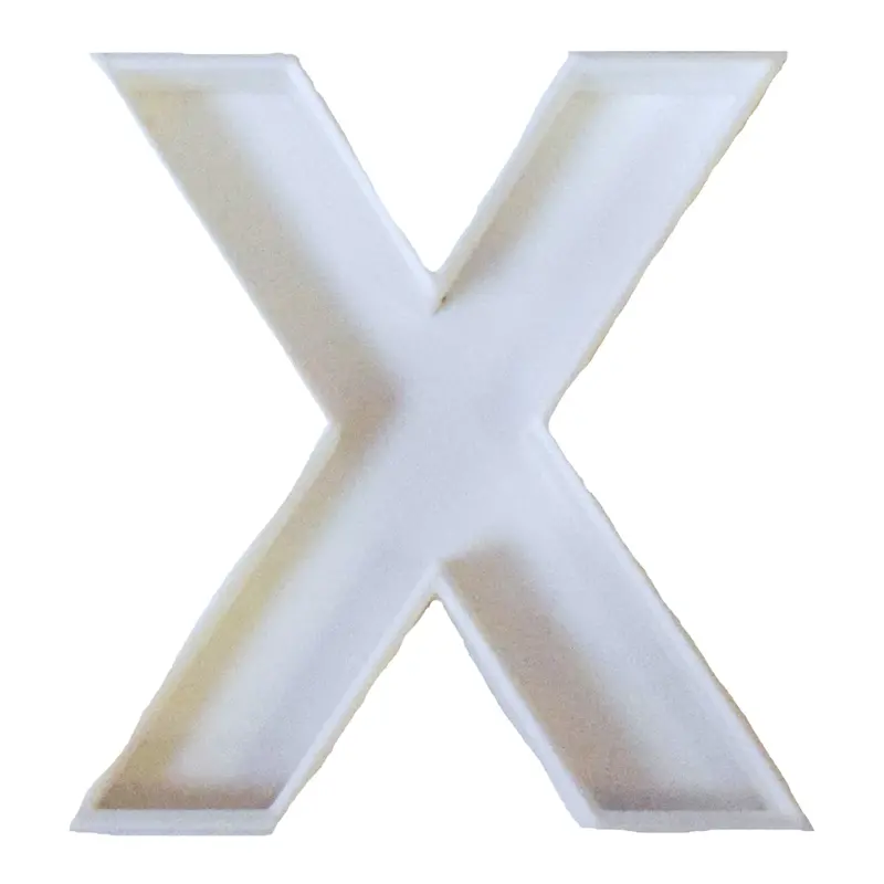 Alphabet Letter X Fondant Cutter – 6 Sharp-Edged Cupcake Toppers, 1.75" Size, Usa-Crafted Fd107X 1