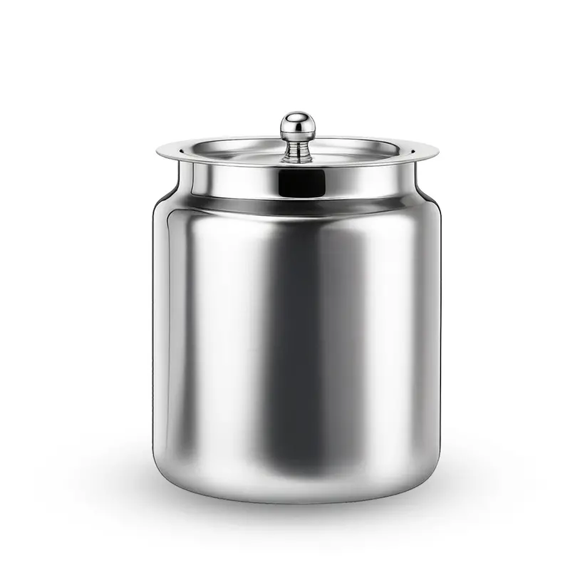Ambrosia Premium Ghee Storage Jar – 1L Stainless-Steel Airtight Container With Secure Lid, Rustproof & Kitchen-Ready 1