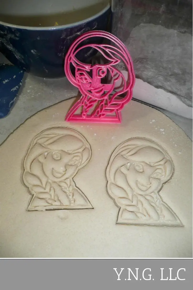 Anna Cookie Cutter – Frozen Princess Character Face Design For Fan-Themed Baking – Usa Made 1
