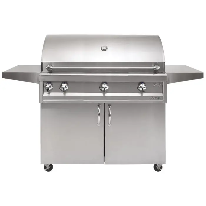 Artisan 42-Inch 3-Burner Freestanding Propane Grill With Rotisserie Kit And Integrated Lighting (Artp-42C) 1