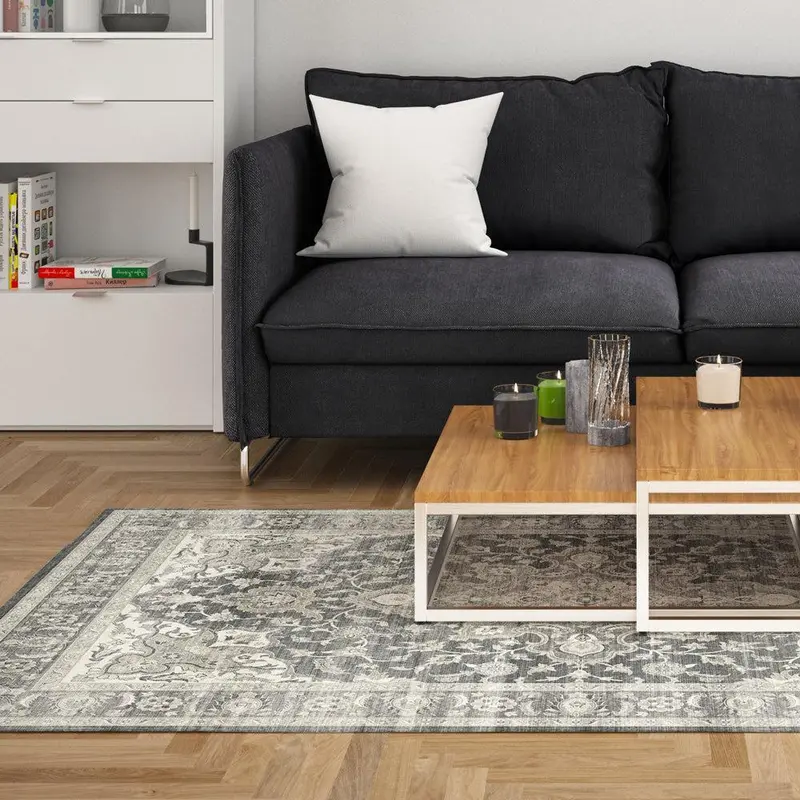 Ash Fern Printed Area Rug 1