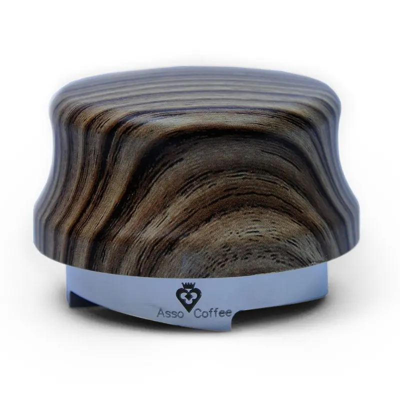 Asso Coffee Jack Leveler – 58.5Mm Zebra Wood Espresso Distributor 1