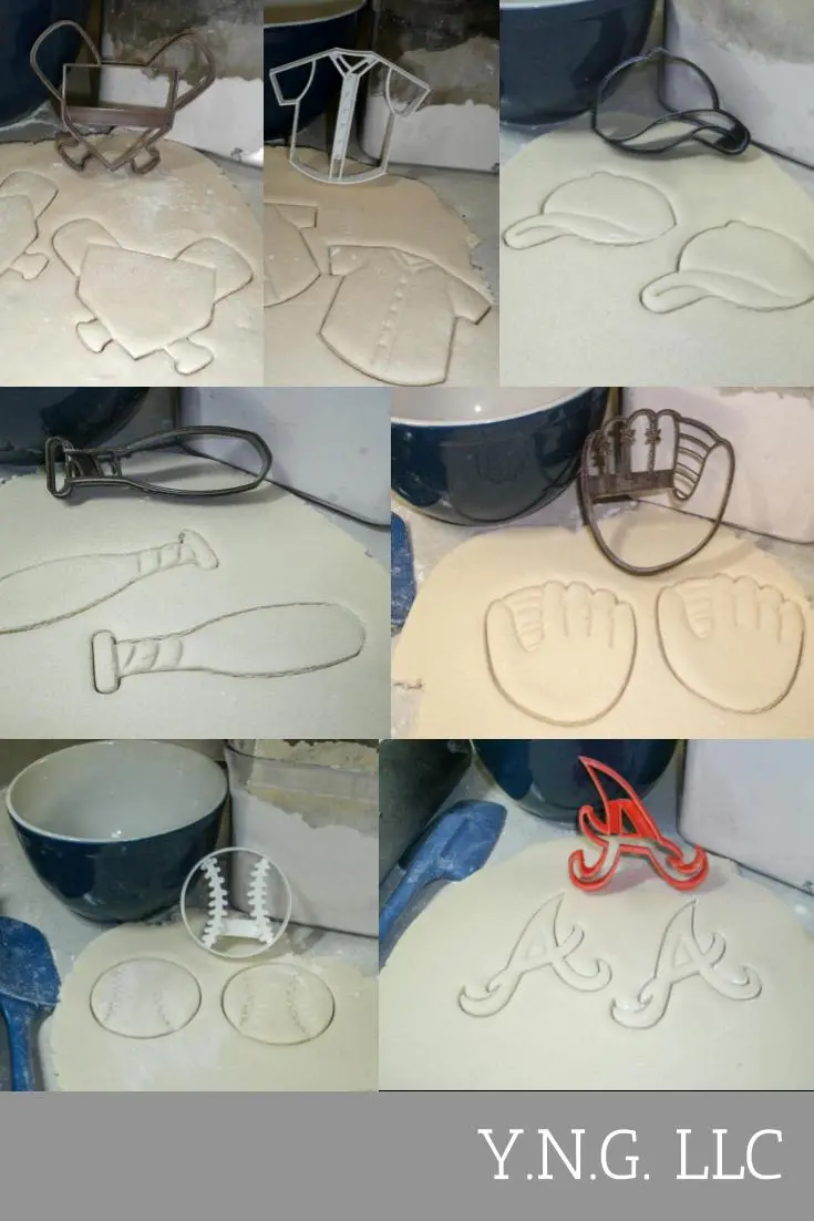 Atlanta Braves Mlb Cookie Cutters – 7-Piece Peach, Tomahawk & Team Logo Baking Set, Usa-Made Pr1233 1