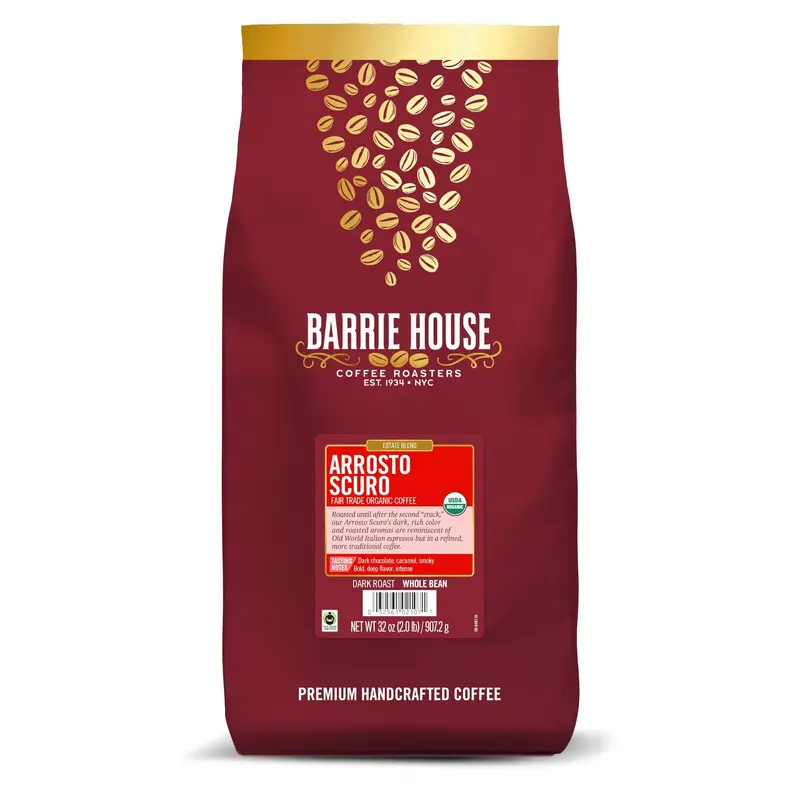 Barrie House Arrosto Scuro Organic Fair Trade Coffee – 2 Lb Italian-Style Dark Roast 1