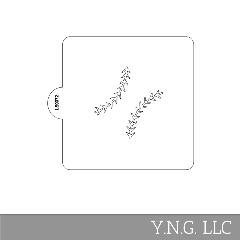 Baseball & Softball Stitch Pattern Stencil For Cookies Or Cakes – Usa-Made Ls9072 1