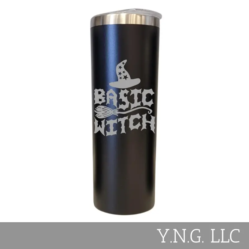 Basic Witch Black Halloween 20Oz Skinny Tumbler La5138 1