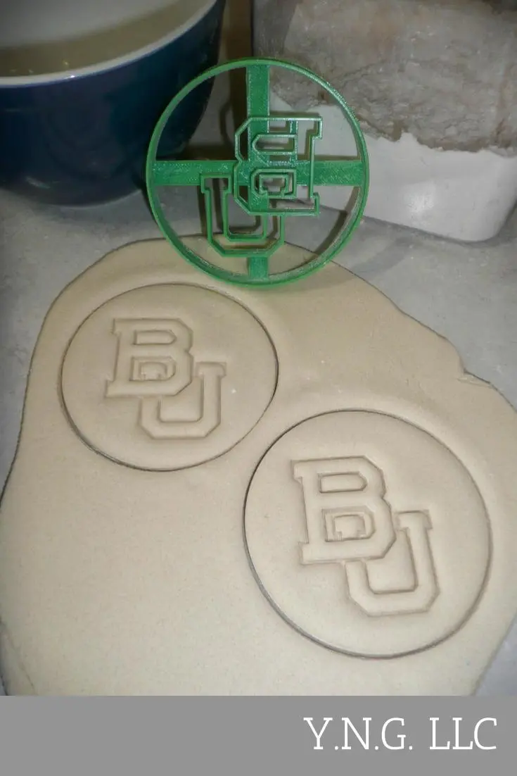 Baylor University ‘Bu’ Cookie Cutter – Minimalist Athletic Lettering, Usa Pr3038 1
