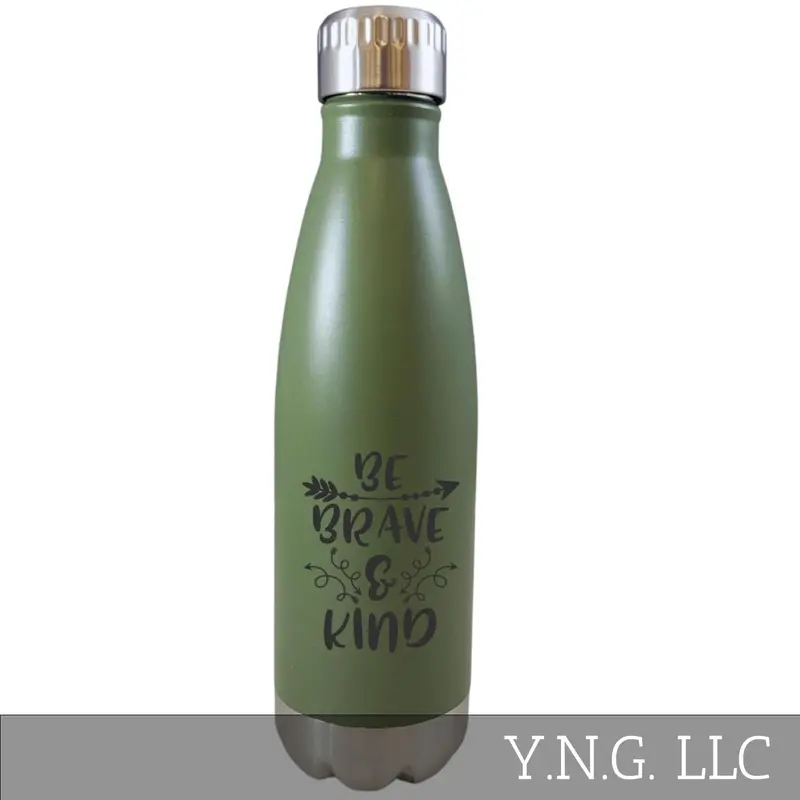 Be Brave And Kind With Arrow Design Green 17Oz Water Bottle La5117 1