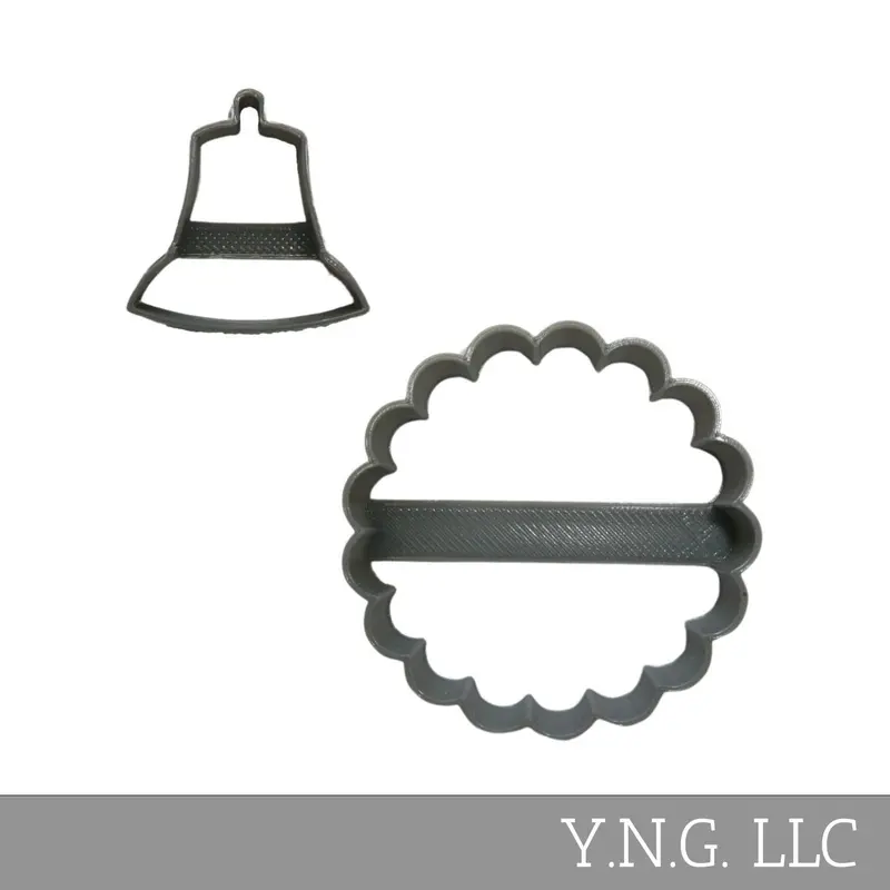 Bell-Shaped Linzer Cookie Cutters (2-Piece) – Festive Jam-Filled Baking Tools, Usa-Made 1