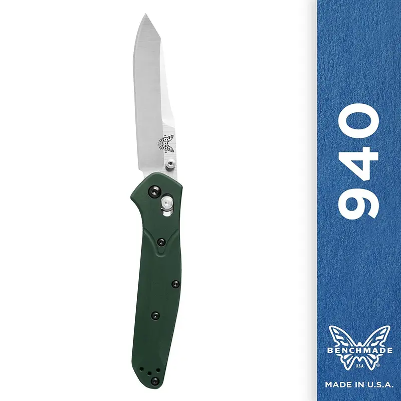 Benchmade Osborne 940 – Silver-Handle Plain-Edge Folding Knife 1