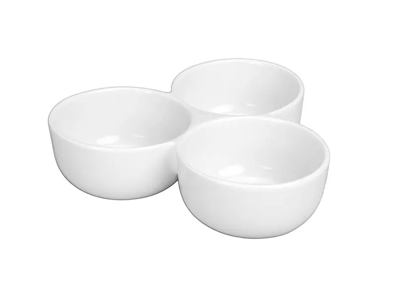 Bia Cordon Bleu 3-Section Joined Serving Bowls – Porcelain Multi-Compartment Dish 1