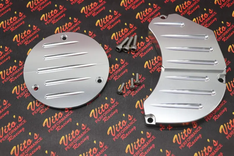 Billet Aluminum Clutch Insert And Water Pump Cover Kit – Silver Finish For Yamaha Banshee 1