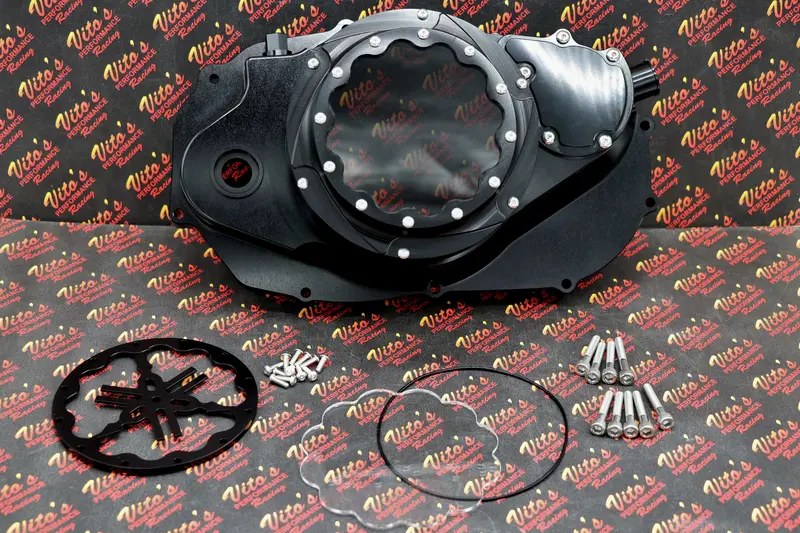 Billet Aluminum Lock-Up Clutch Cover With Clear Viewing Window – Black Finish For Yamaha Banshee 1