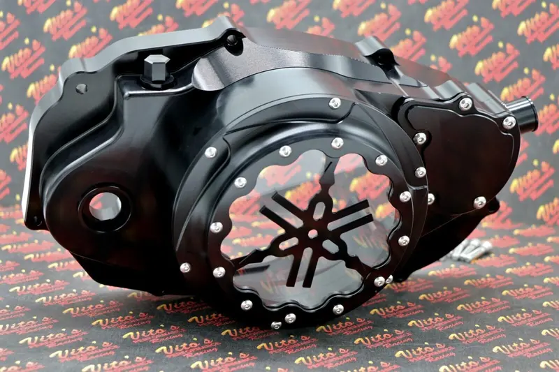 Billet Aluminum Lock-Up Clutch Cover With Dual Clear Windows – Black Finish For Yamaha Banshee 1
