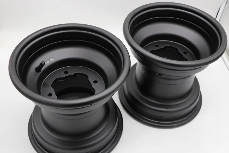Black 9-Inch Rear Aluminum Atv Wheels – 4X115 Bolt Pattern For Yamaha Banshee, Raptor 700, Yfz450R 1
