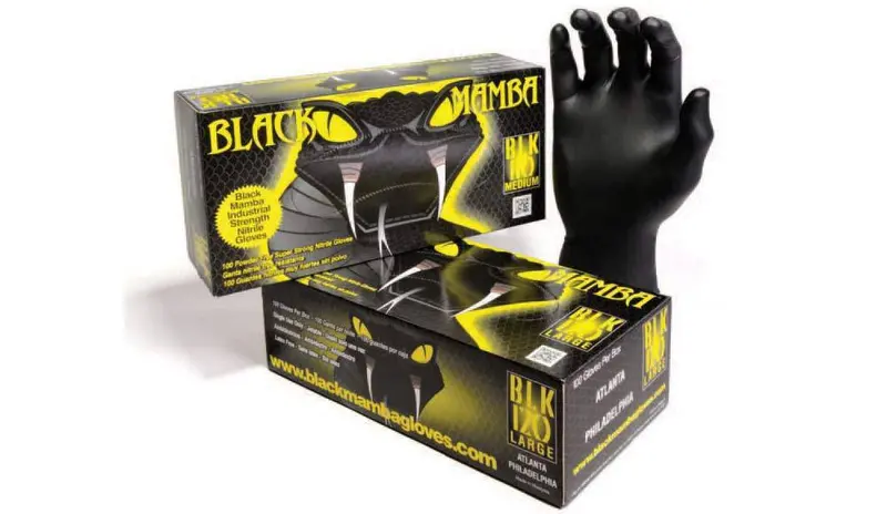 Black Mamba Torque Nitrile-Coated Grip Gloves – Large & X-Large (100-Pack) 1