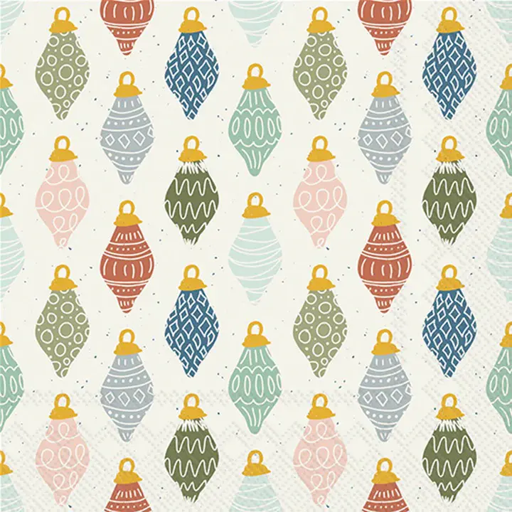 Boho-Style Ornament-Printed Beverage Napkins 1