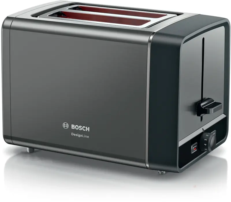 Bosch Designline Tat5P425 Compact 970W Toaster – Graphite Finish 1