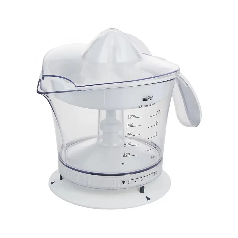 Braun Mpz9 Cold-Press Juice Extractor – Quiet Operation, Wide Feed Chute, Minimal Foam, Pure White 1