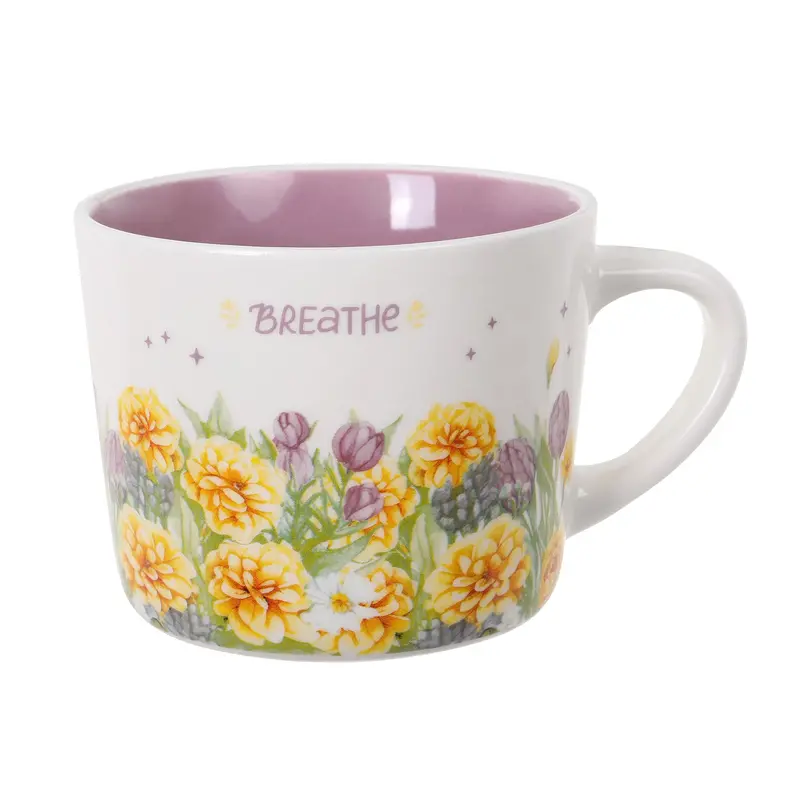 'Breathe' Motivational Ceramic Mug – 400Ml 1