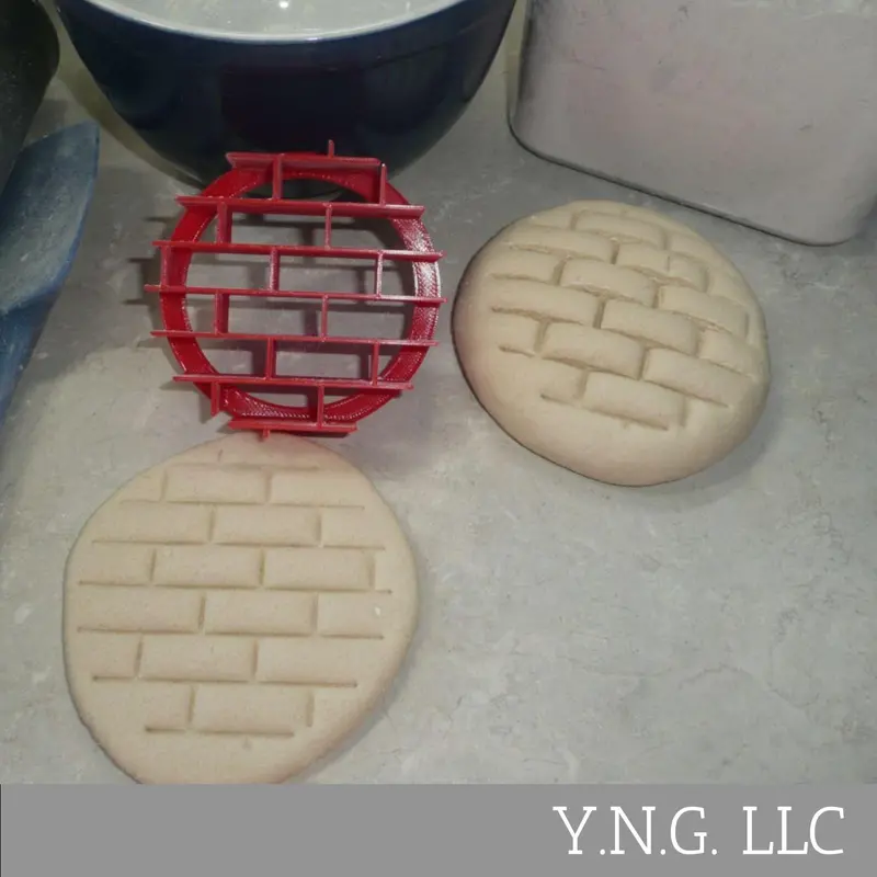Brick-Texture Concha Cutter – Rustic Mexican Sweet Roll Stamp, Made In Usa 1