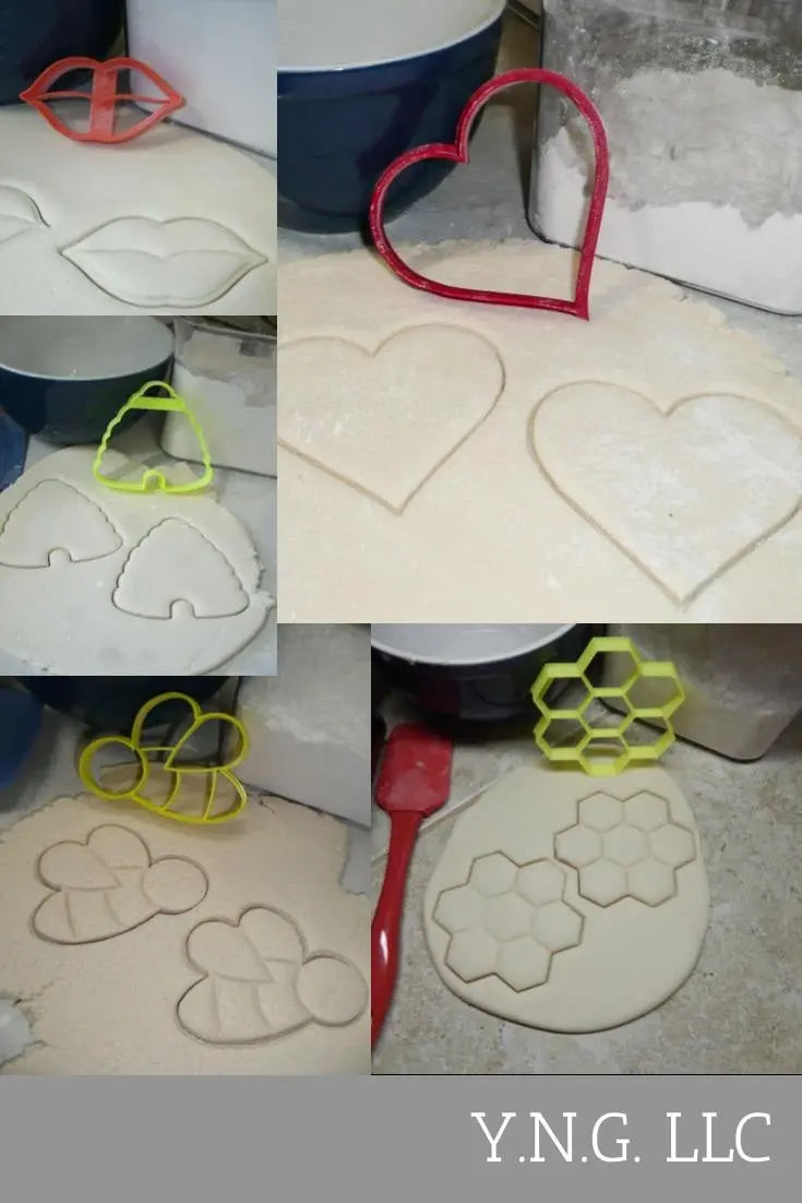 Bumblebee Valentine Cookie Cutters – 'Bee Mine' Honeybee-Inspired Set (5-Piece) 1