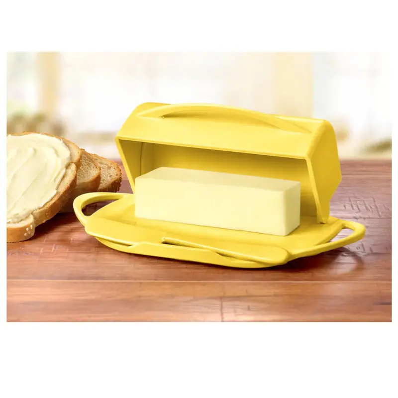 Butterie Flip-Top Butter Keeper – Sunny Yellow 1