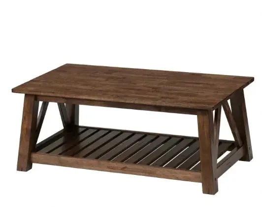 Carmel Oval Coffee Table With Warm Wood Finish 1