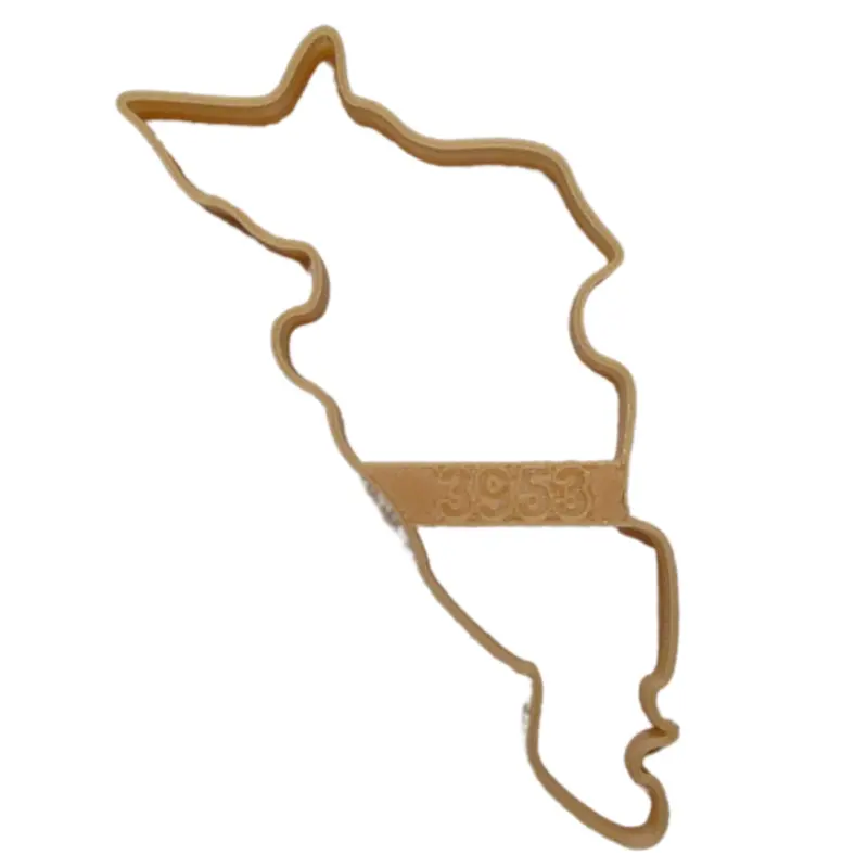 Carolina, Puerto Rico–Shaped Fondant Cutter Set – 6-Piece Cupcake Topper, 1.75" 1