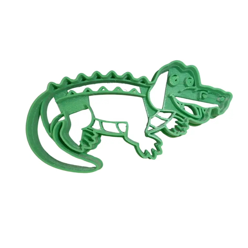 Cartoon Alligator Fondant Cutter – 6-Count Baking Stencil Set, 1.75" Wide, Usa-Made 1