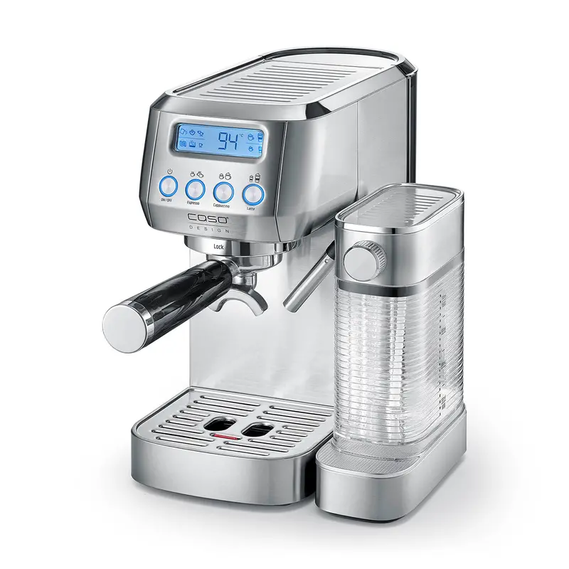 Caso Gourmet Latte Espresso Machine – 20-Bar Ulka Pump, Dual-Cup Brewing, Integrated Cup Warmer & Self-Cleaning Function 1