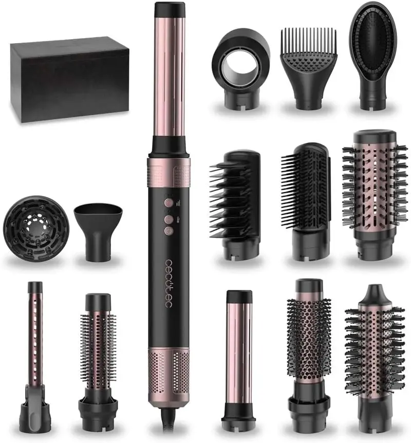 Cecotec Ceramic Care Air Glisse 14-In-1 Styler – 1400W, Black 1