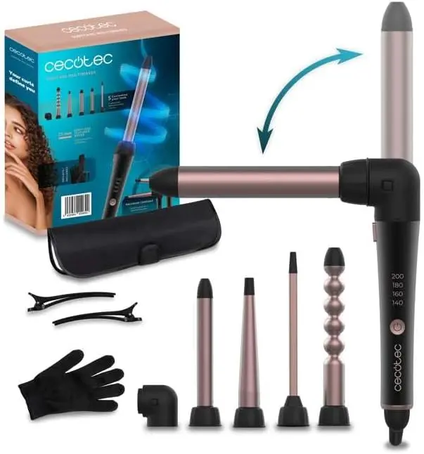Cecotec Surfcare Multiwaves 5-Head Ceramic Curling Wand Set 1