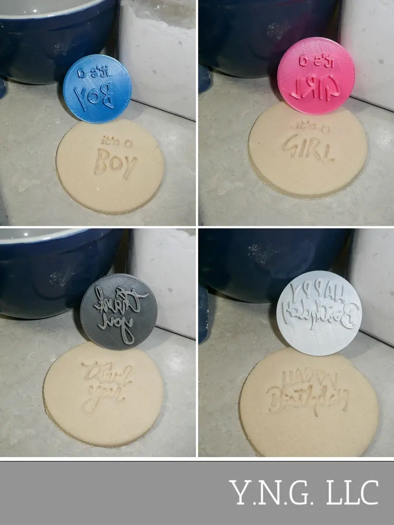 Celebration Word Stamp Cookie Cutters – 4-Piece All-Occasion Phrase Set 1