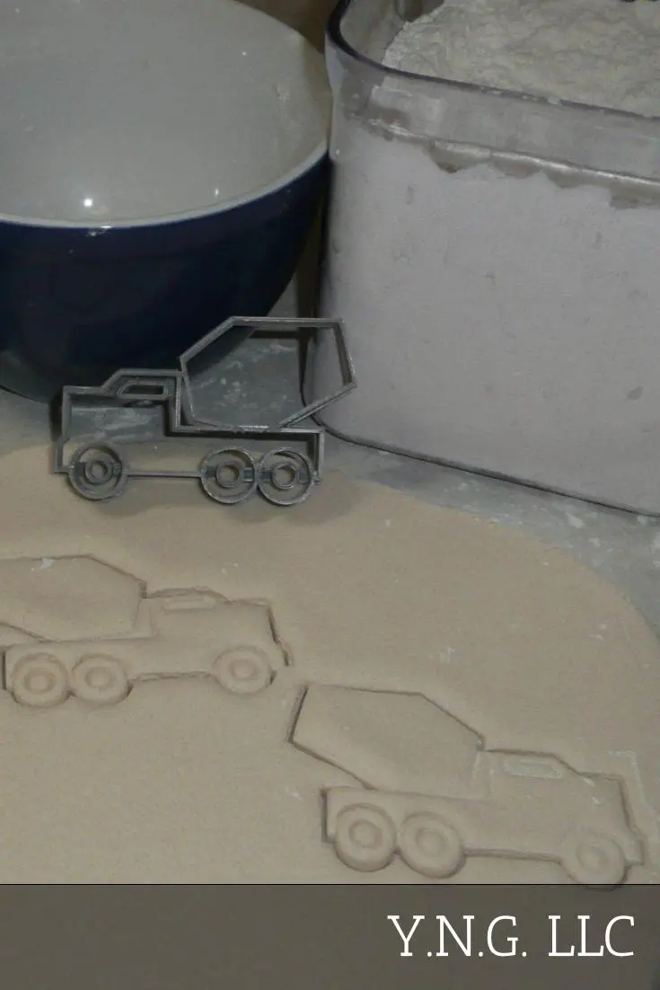 Cement Mixer Truck Cookie Cutter – Usa-Made Construction Equipment Baking Shape 1