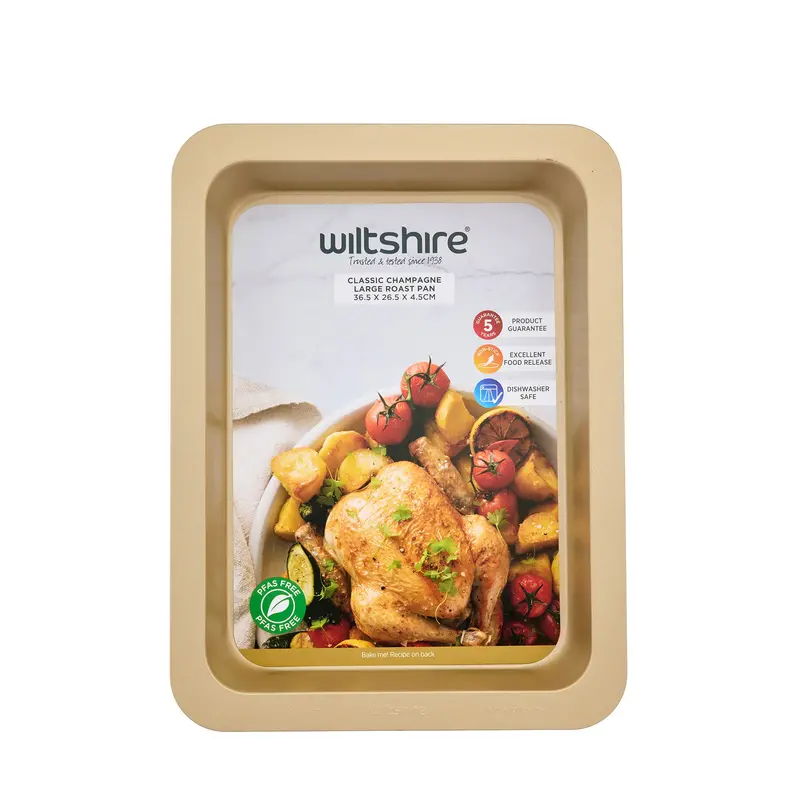 Champagne Gold Large Roasting Pan – 36.5 × 26.5 Cm 1