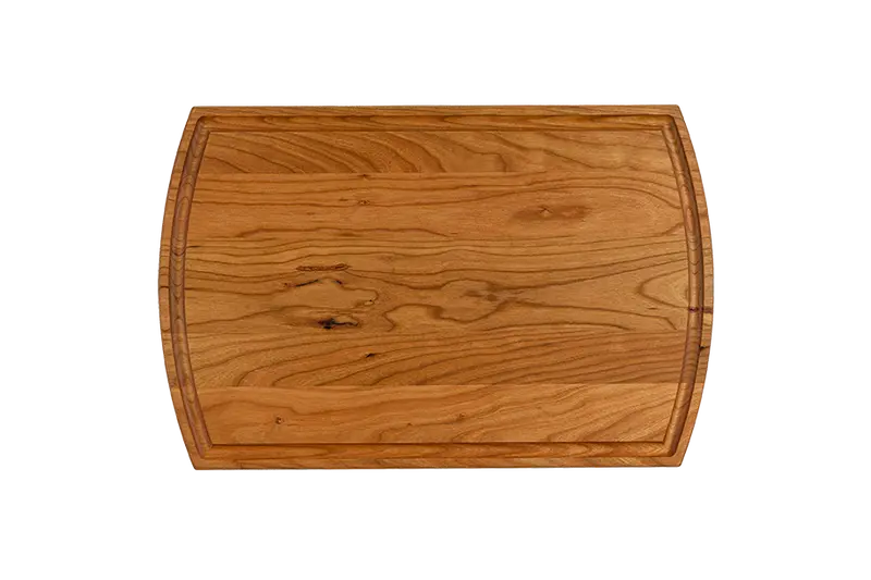Cherry Large Arched Cutting Board With Juice Channel – 16" X 10.5" X 3/4" 3
