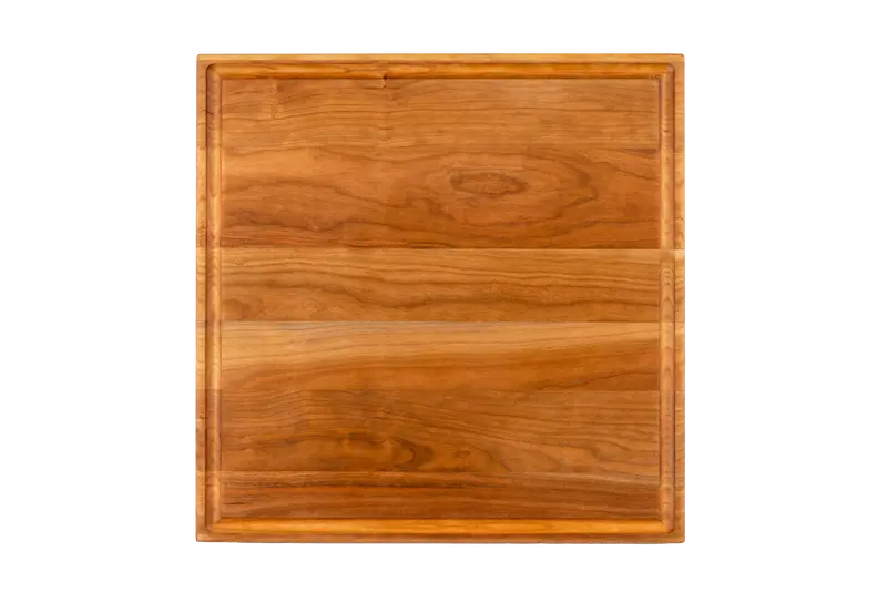 Cherry Square Cutting Board Featuring Juice Channel – 14.25" X 14.25" X 3/4" 1