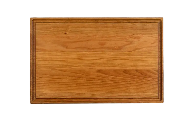 Cherry Wood Large Thick Cutting Board With Juice Groove – 17" X 11" X 1" 3