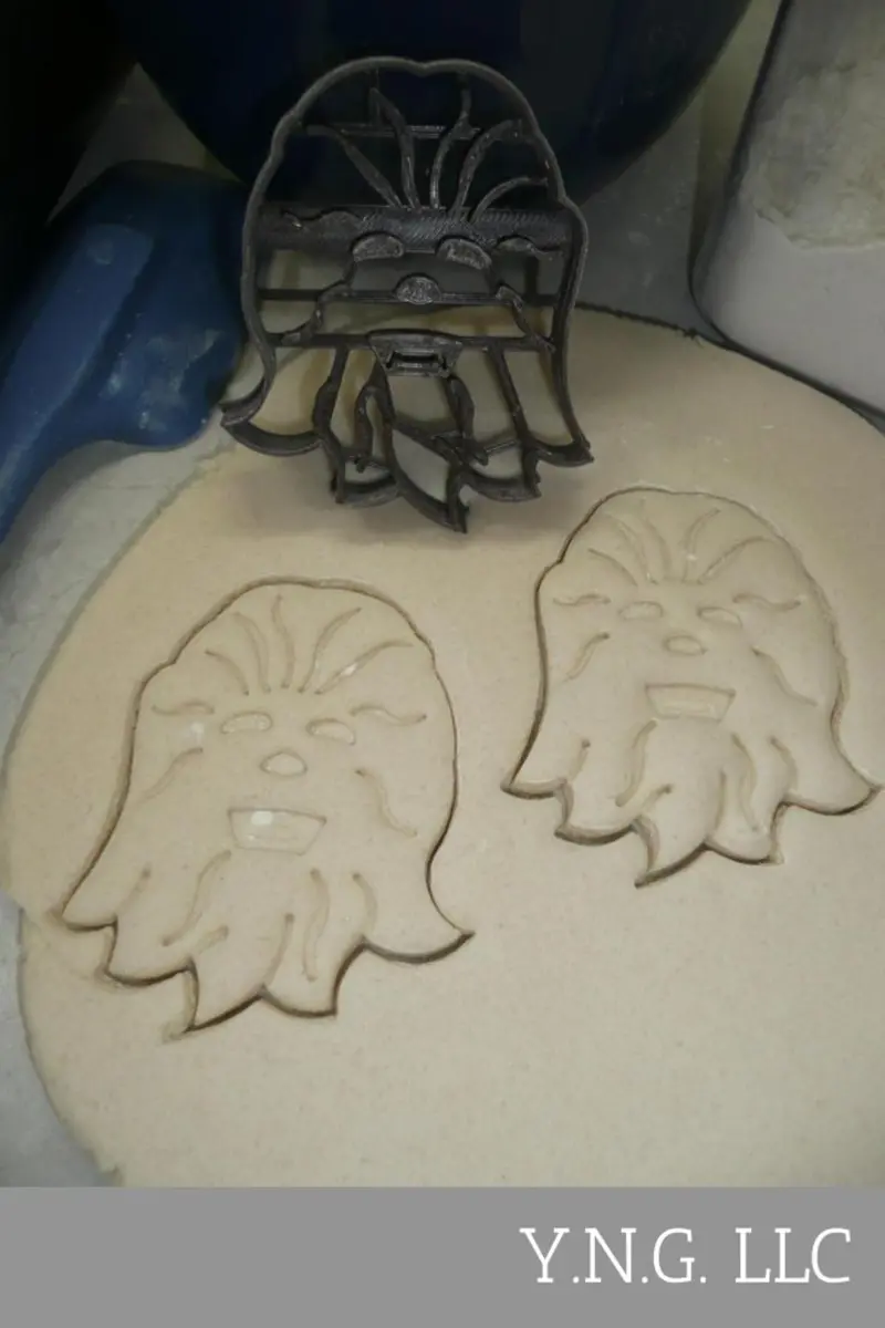 Chewbacca Cookie Cutter – Iconic Head & Face Silhouette, Star Wars-Themed Baking Tool, Usa-Made Pr4132 1