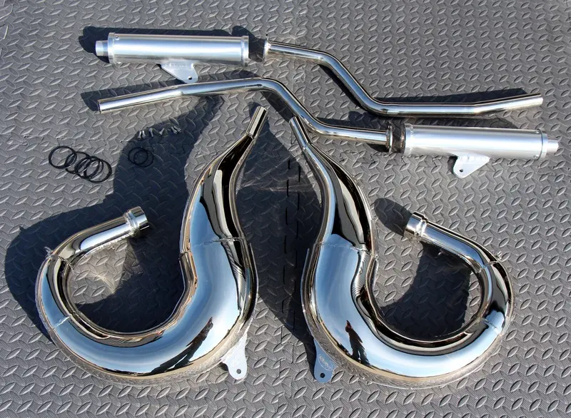 Chrome Shearer Drag Pipes For Yamaha Banshee – In-Frame Small-Bore Exhaust System (1987–2006) 1