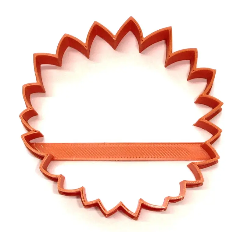 Chrysanthemum (Mum) Flower Outline Fondant Cutter Pack – 6X Fall Cupcake Topper, 1.75", Fd4427 1