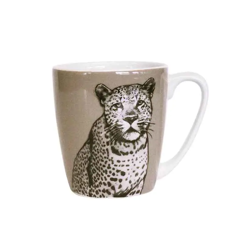 Churchill Couture Kingdom Acorn Leopard Mug – 300 Ml Sleek Wildlife Design Cup 1