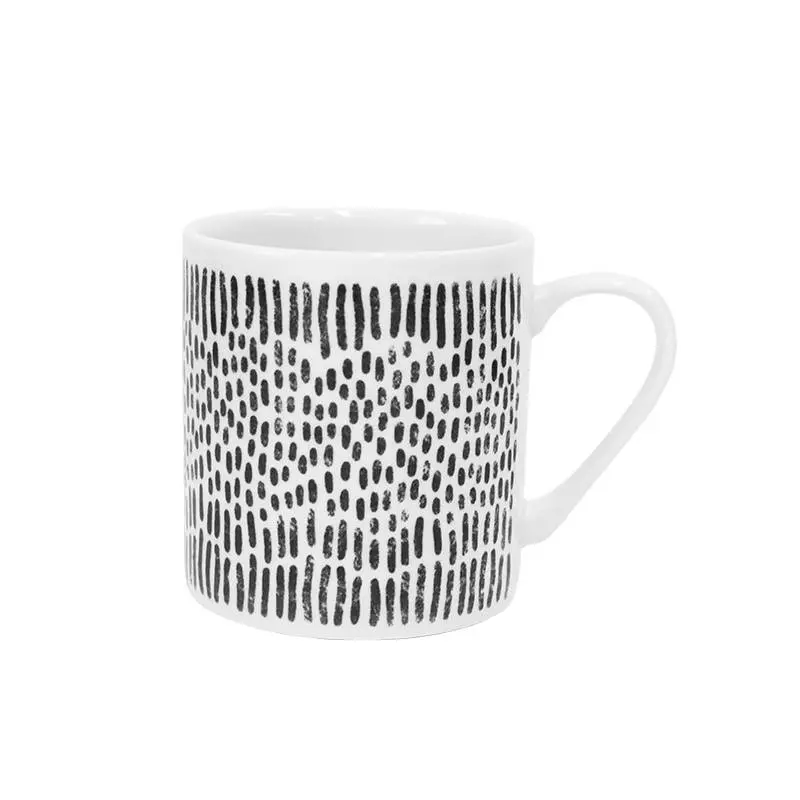Churchill Couture Venus Black Sieni Morse Mug – Monochrome Nautical Dots, 340Ml 1