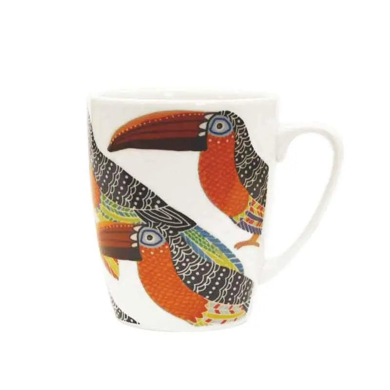 Churchill Paradise Birds Oak Toucan Mug – 400 Ml Vibrant Bird-Themed Drinkware 1