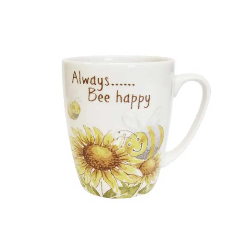Churchill Ray Of Sunshine Oak Mug – Always Bee Happy Phrase, 400Ml Whimsical Mug 1