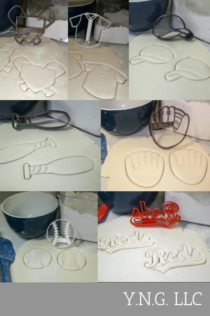 Cincinnati Reds Mlb Cookie Cutters – 7-Piece Team Logo & Baseball-Themed Baking Set, Usa-Made Pr1235 1